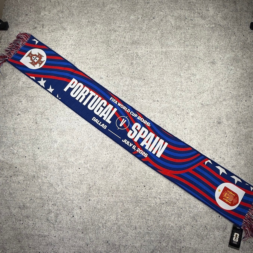 FIFA World Cup 2026 Portugal vs Spain Match Day Scarf Dallas Round of 16 Ronaldo